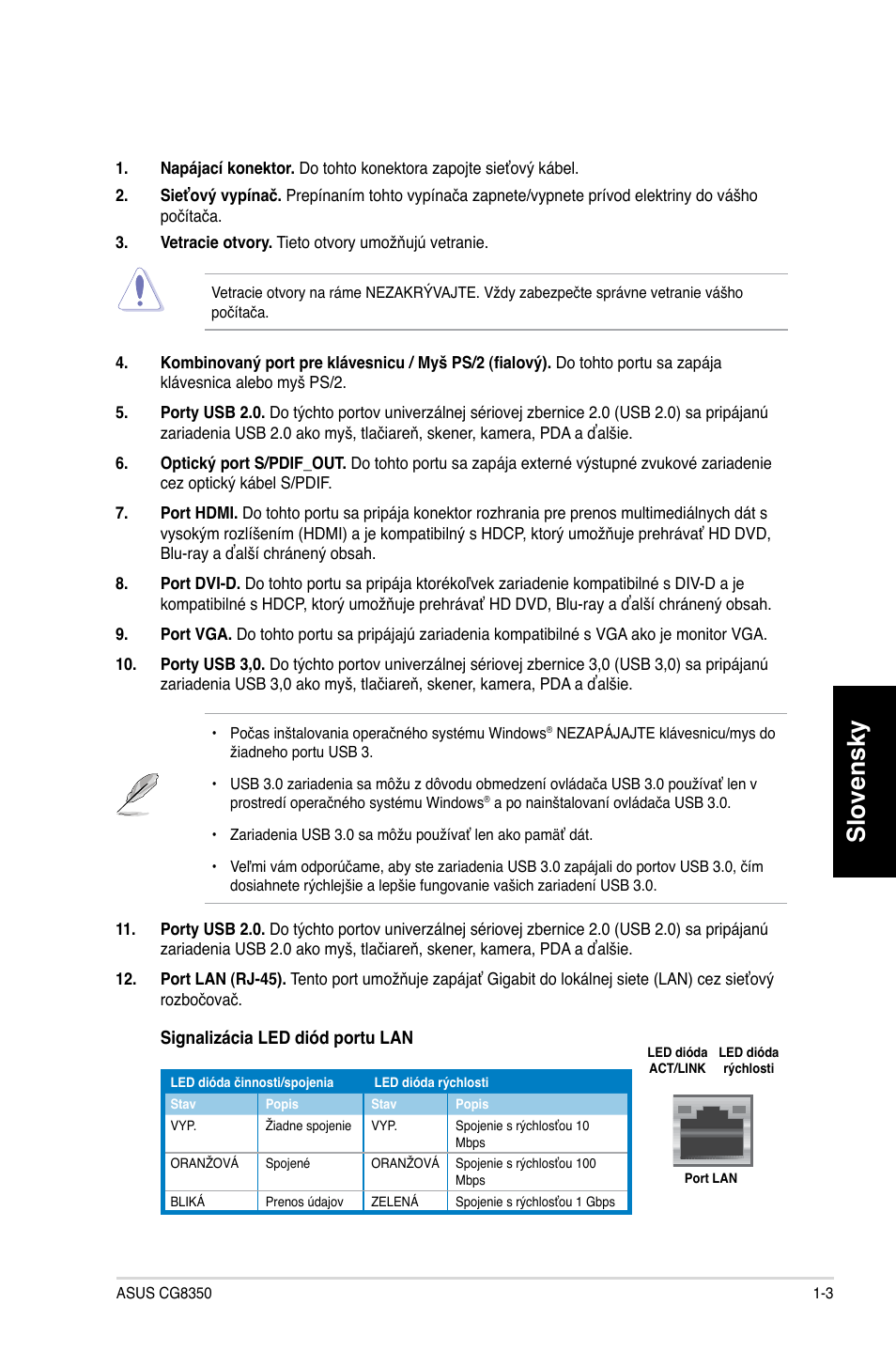 Slovensky | Asus CG8350 User Manual | Page 241 / 384