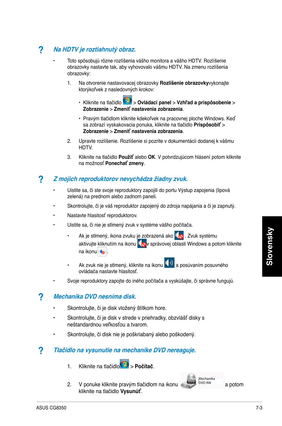 Slovensky | Asus CG8350 User Manual | Page 299 / 384