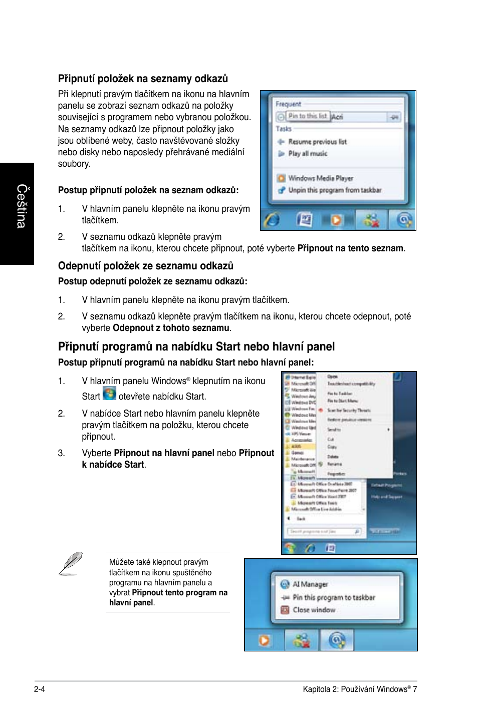 Čeština | Asus CG8350 User Manual | Page 98 / 384