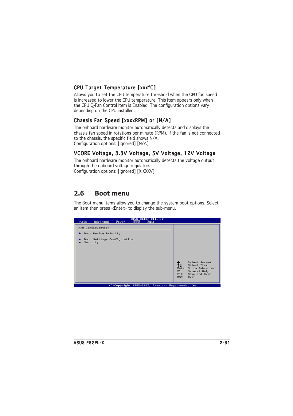 6 boot menu | Asus P5GPL-X User Manual | Page 77 / 94