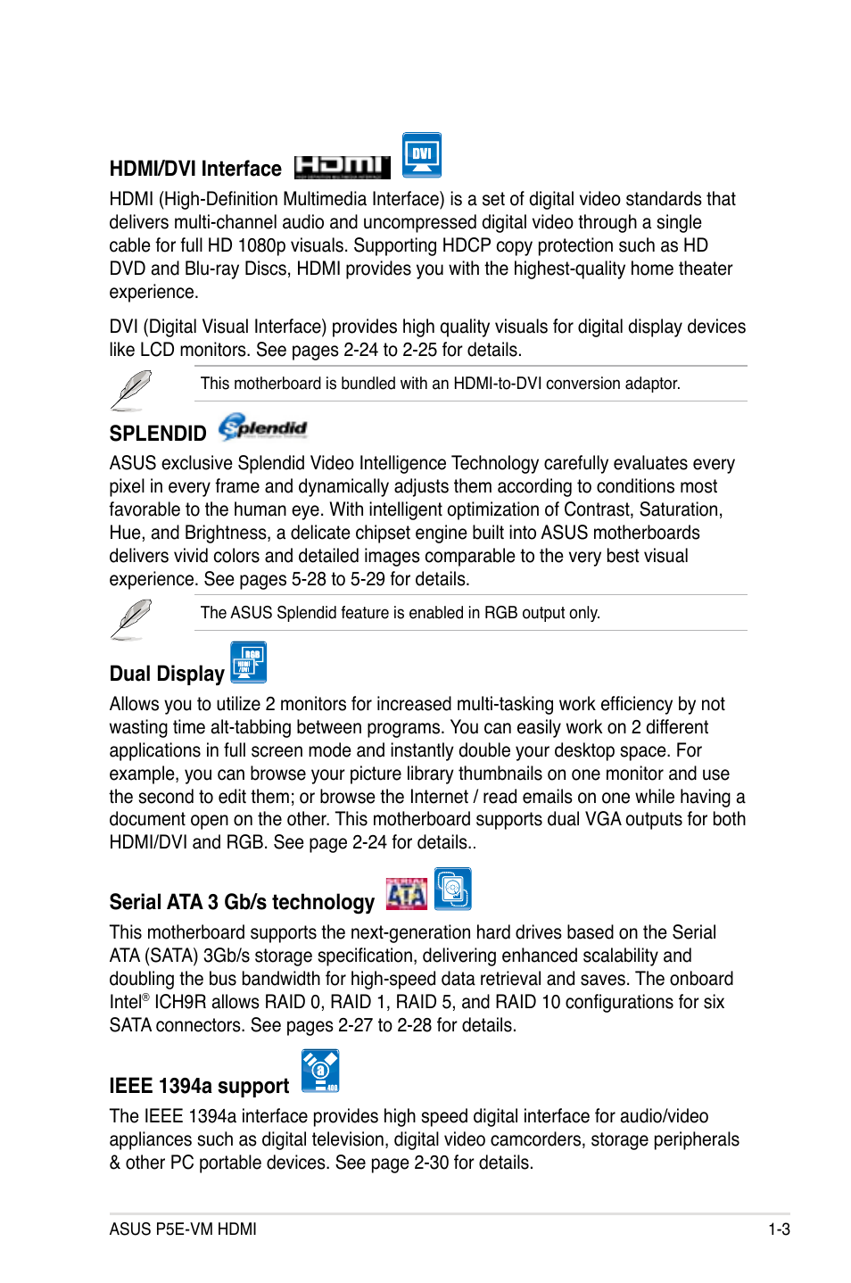 Asus P5E-VM HDMI User Manual | Page 19 / 156