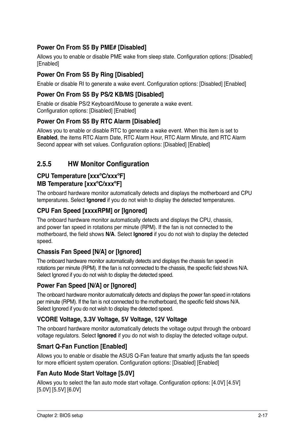 5 hw monitor configuration, Hw monitor configuration -17 | Asus M3A78 User Manual | Page 53 / 58