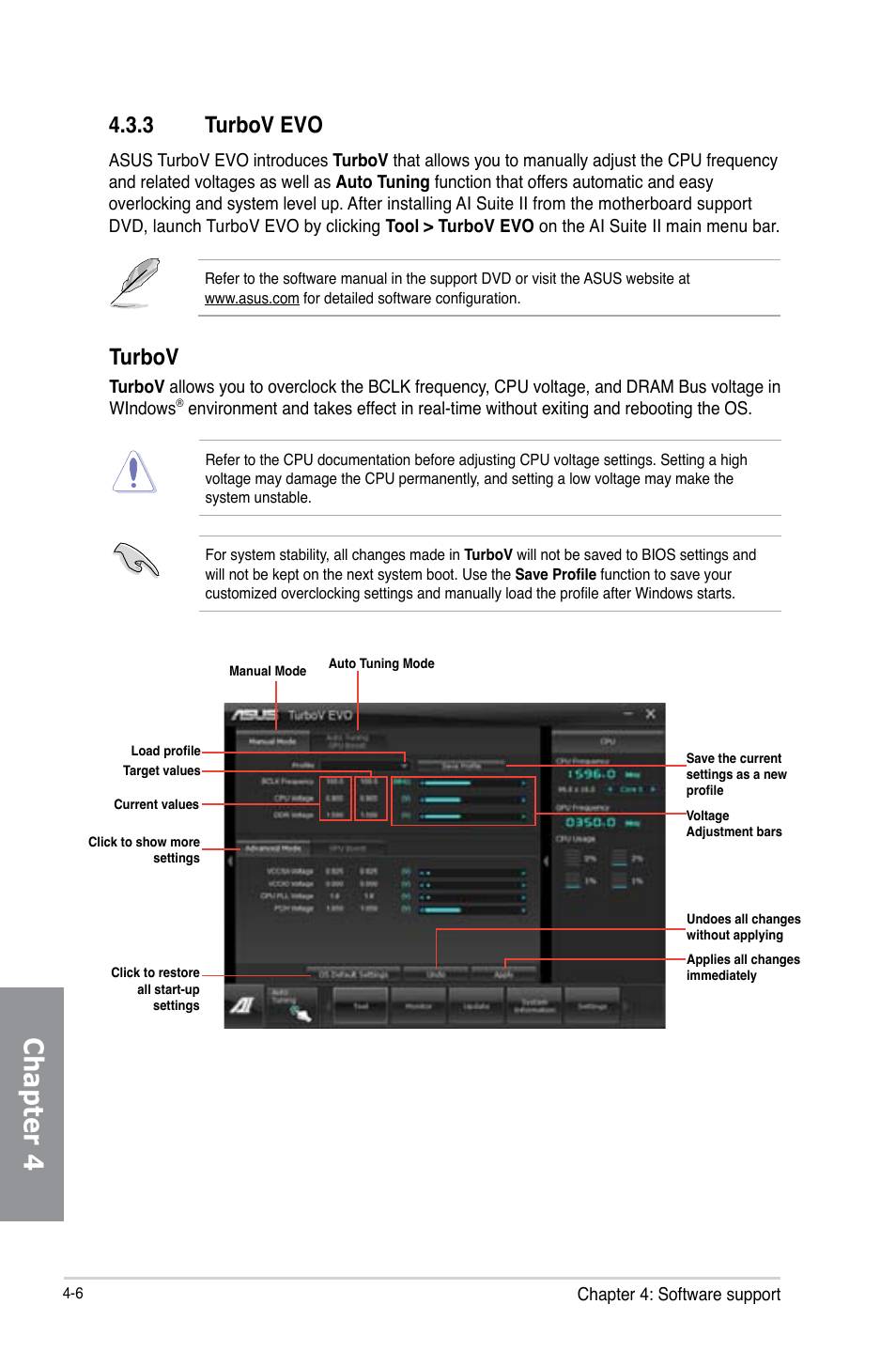 3 turbov evo, Turbov evo -6, Chapter 4 | Turbov | Asus P8B75-V User Manual | Page 102 / 136