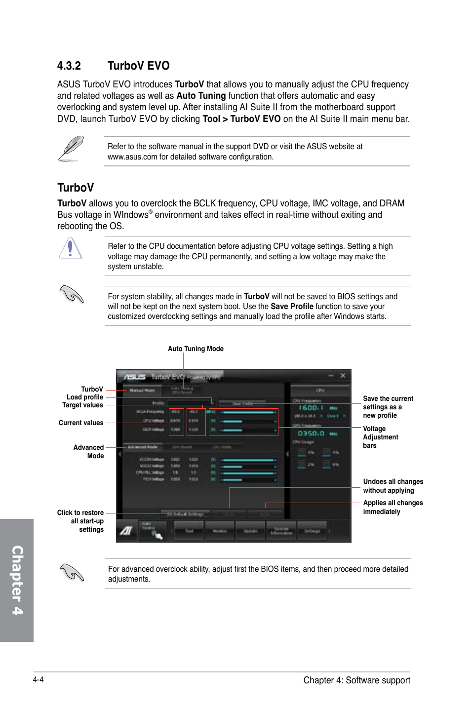 Chapter 4, 2 turbov evo, Turbov | Asus P8Z77-V LX User Manual | Page 103 / 142