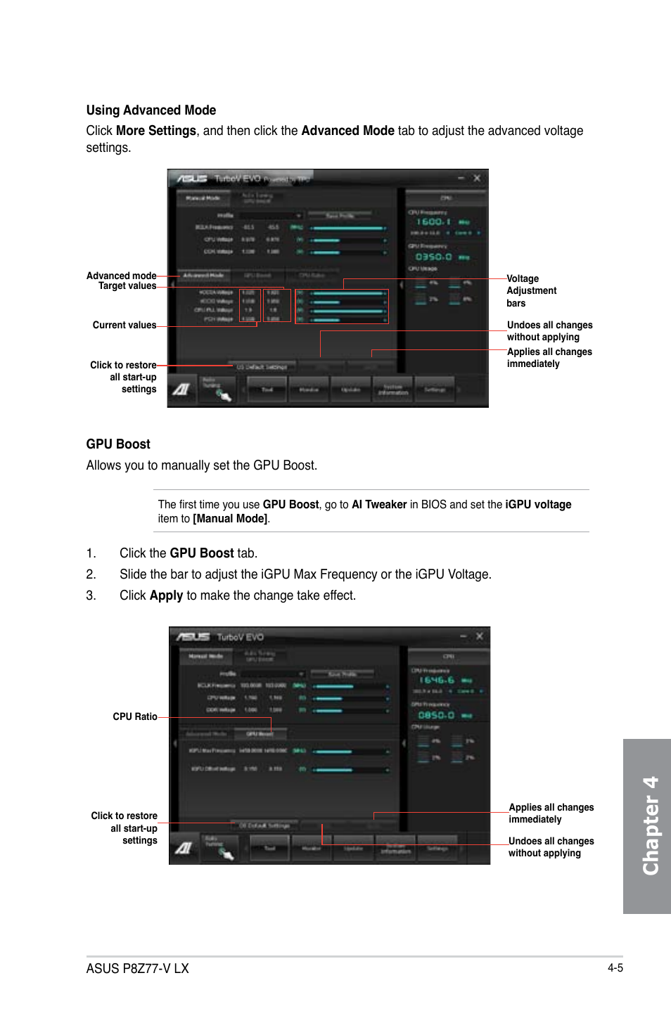Chapter 4 | Asus P8Z77-V LX User Manual | Page 104 / 142