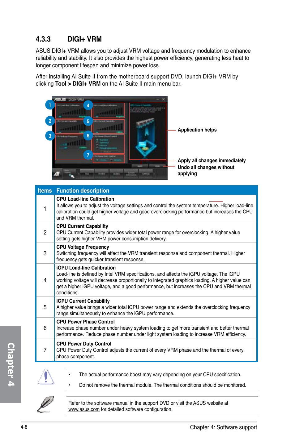 Chapter 4, 3 digi+ vrm | Asus P8Z77-V LX User Manual | Page 107 / 142