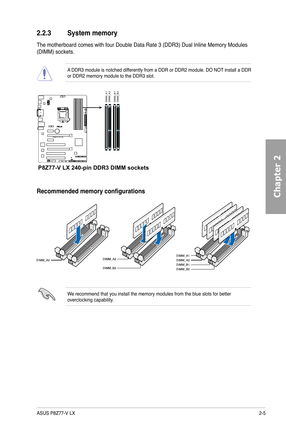 Chapter 2 | Asus P8Z77-V LX User Manual | Page 24 / 142