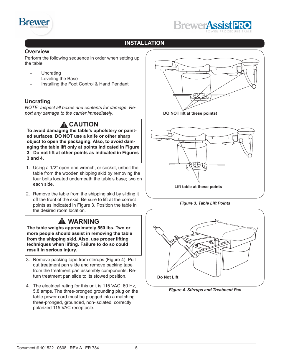 Caution, Warning | Brewer AssistPRO User Manual | Page 5 / 19