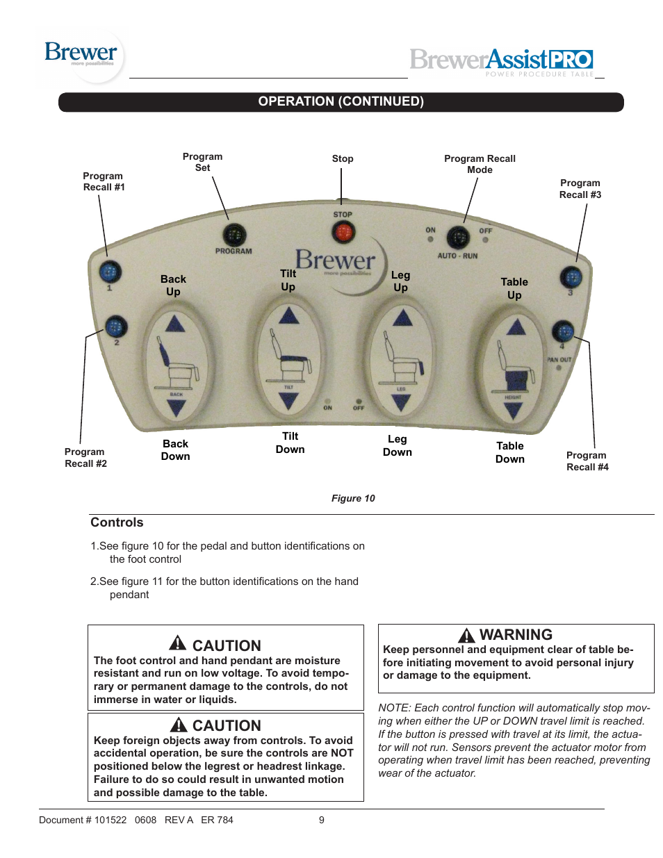 Warning, Caution | Brewer AssistPRO User Manual | Page 9 / 19