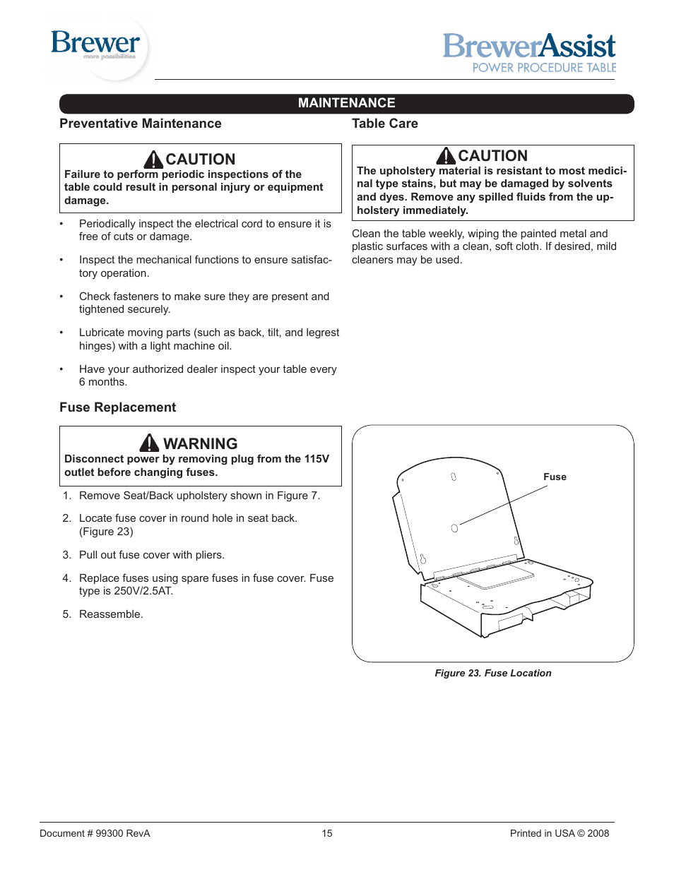 Caution, Warning | Brewer Assist Power User Manual | Page 15 / 16