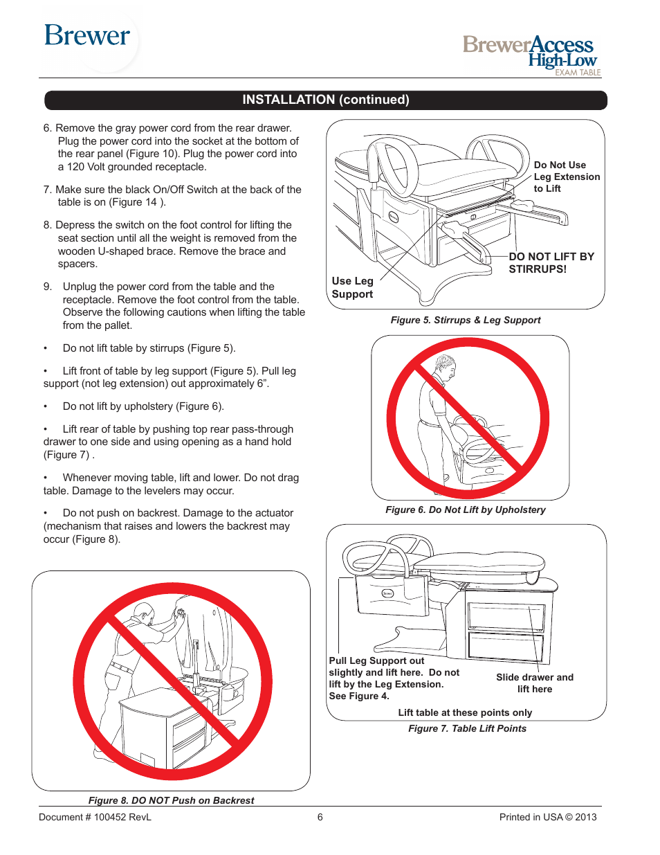 Brewer Access High-Low User Manual | Page 6 / 26