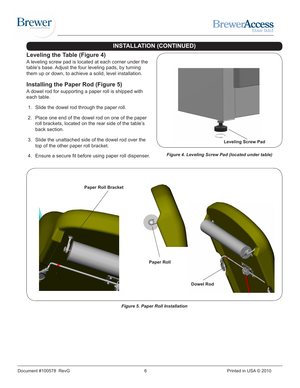 Brewer Access Exam 5000/5001 User Manual | Page 6 / 16