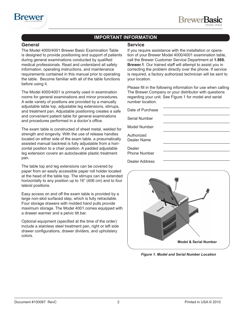 Brewer Basic 4000/4001 User Manual | Page 2 / 16