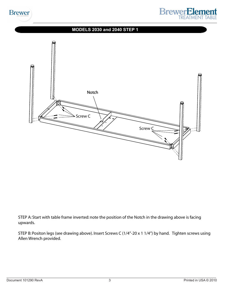 Brewer Element Treatment 2030/2040 User Manual | Page 3 / 11