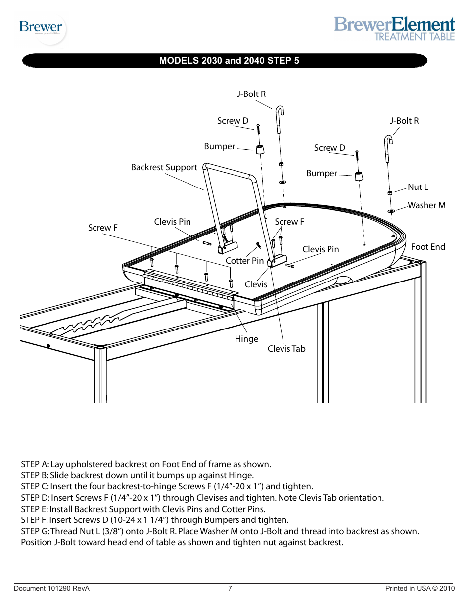 Brewer Element Treatment 2030/2040 User Manual | Page 7 / 11