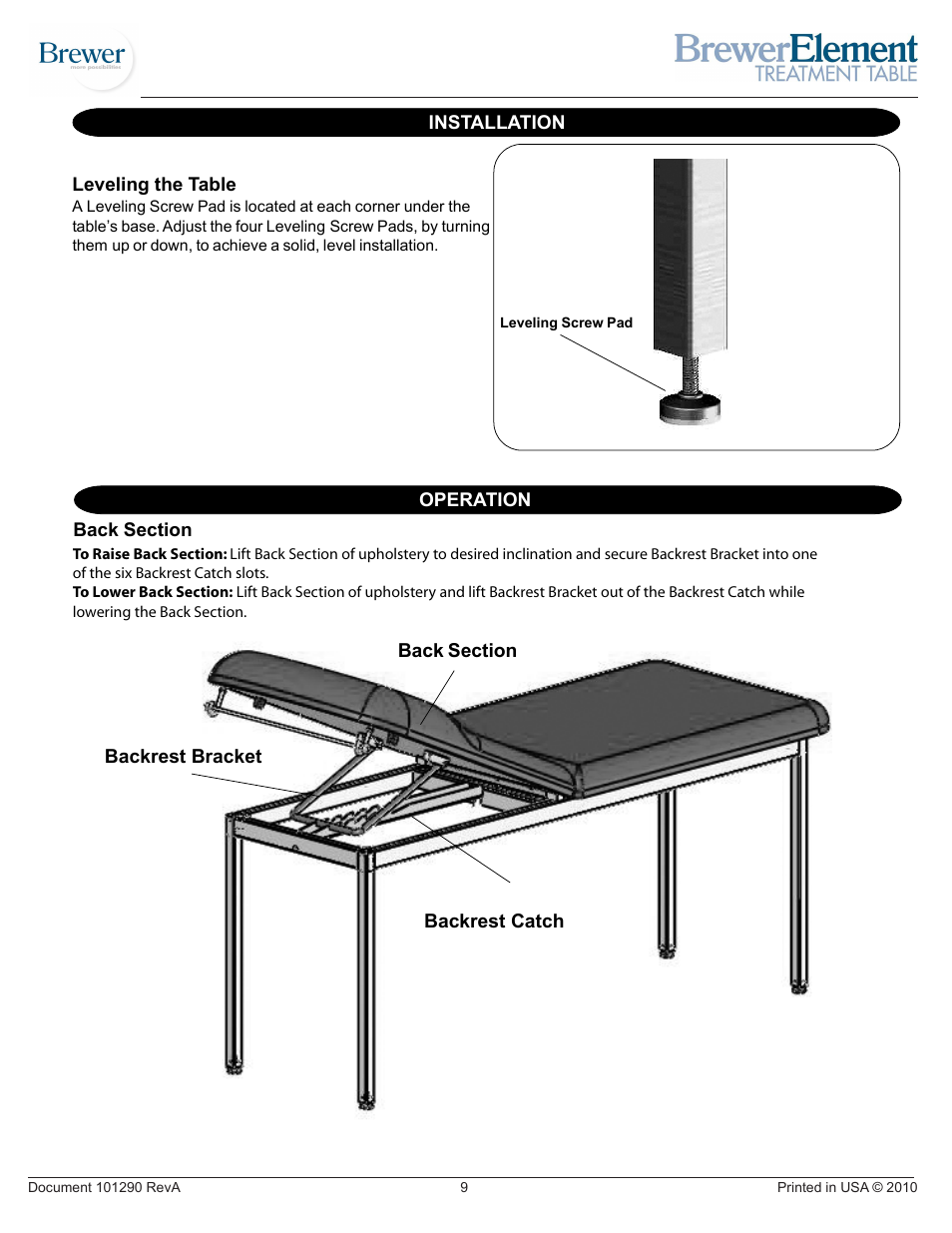 Brewer Element Treatment 2030/2040 User Manual | Page 9 / 11