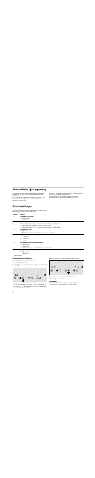 Automatische tijdsbegrenzing, Basisinstellingen, Basisinstellingen wijzigen | De kookplaat inschakelen, Het symbool – 4 seconden lang aanraken, Uitschakelen | Neff N14D30N0 User Manual | Page 50 / 60