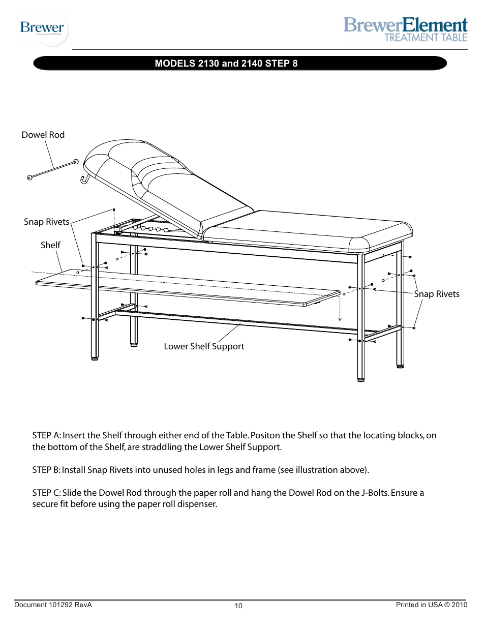 Brewer Element Treatment 2130/2140 User Manual | Page 10 / 12