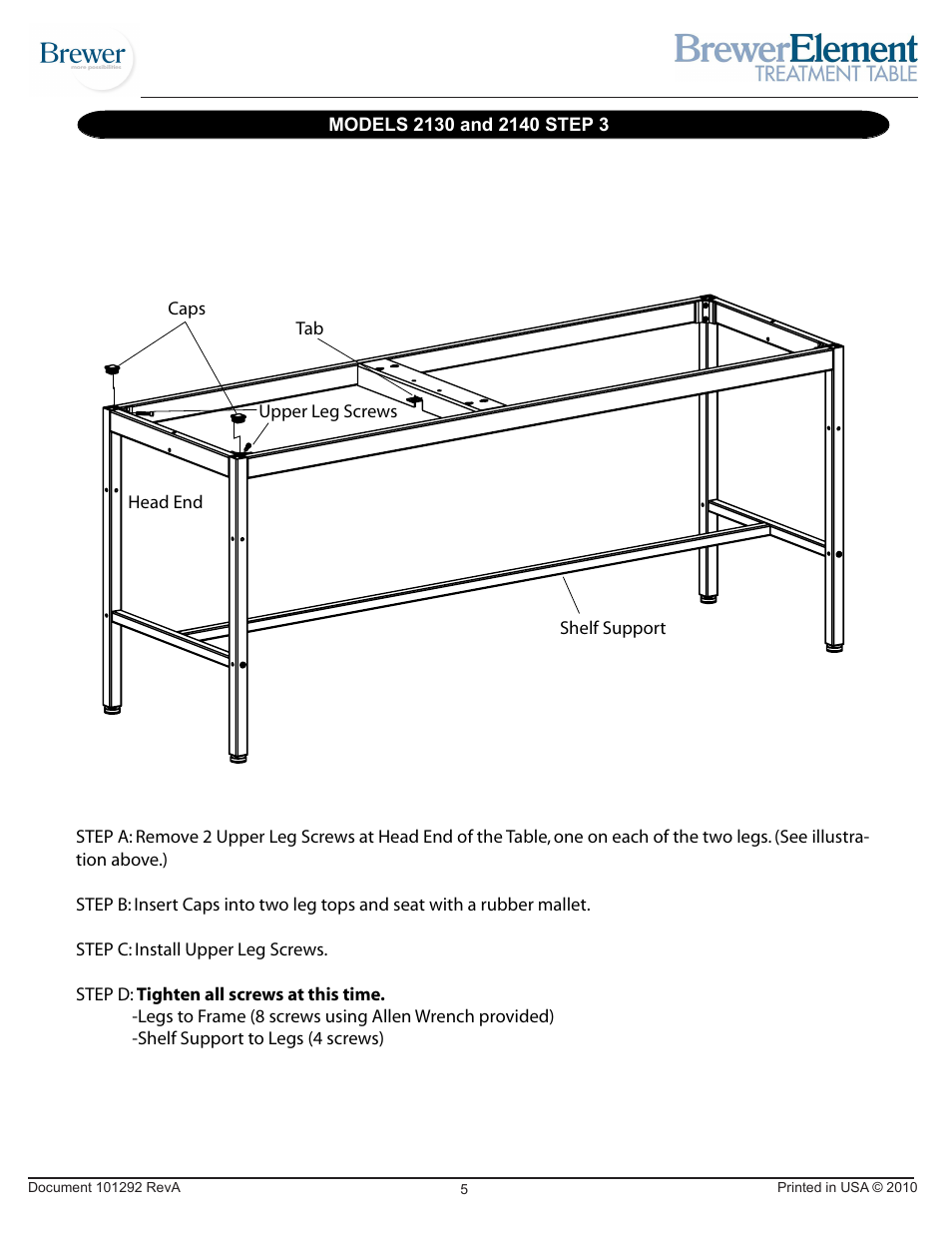 Brewer Element Treatment 2130/2140 User Manual | Page 5 / 12
