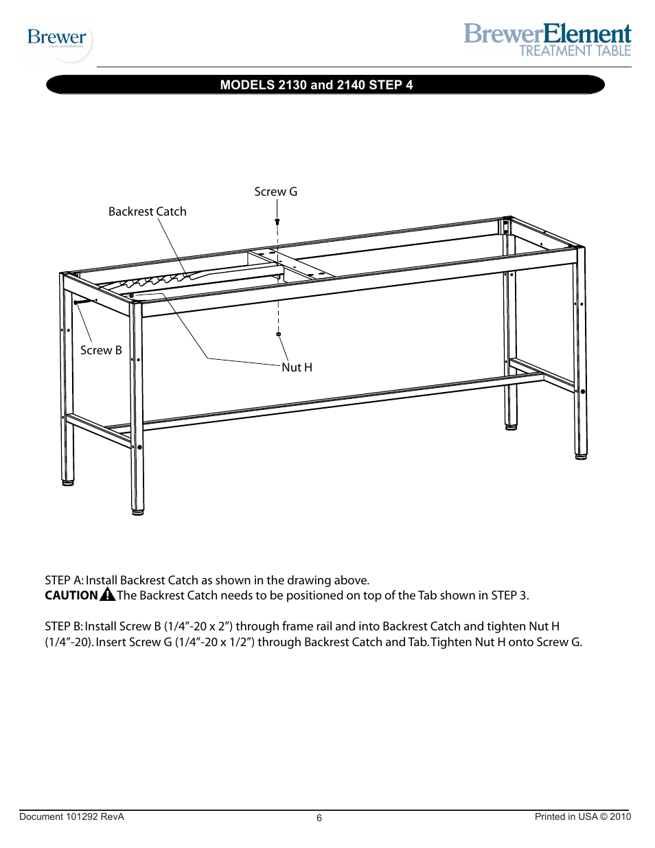 Brewer Element Treatment 2130/2140 User Manual | Page 6 / 12