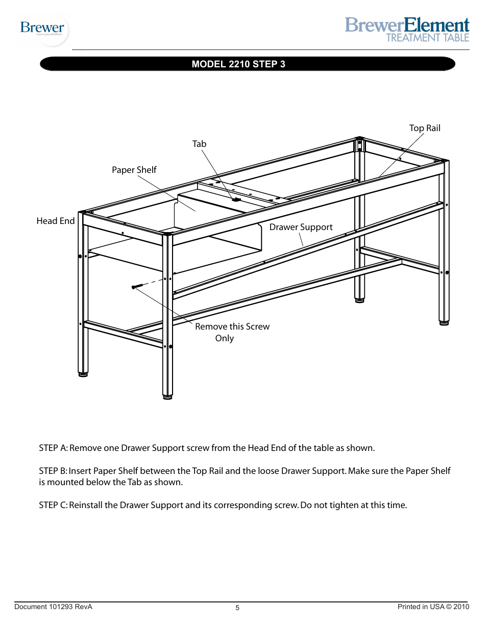 Brewer Element Treatment 2210 User Manual | Page 5 / 12