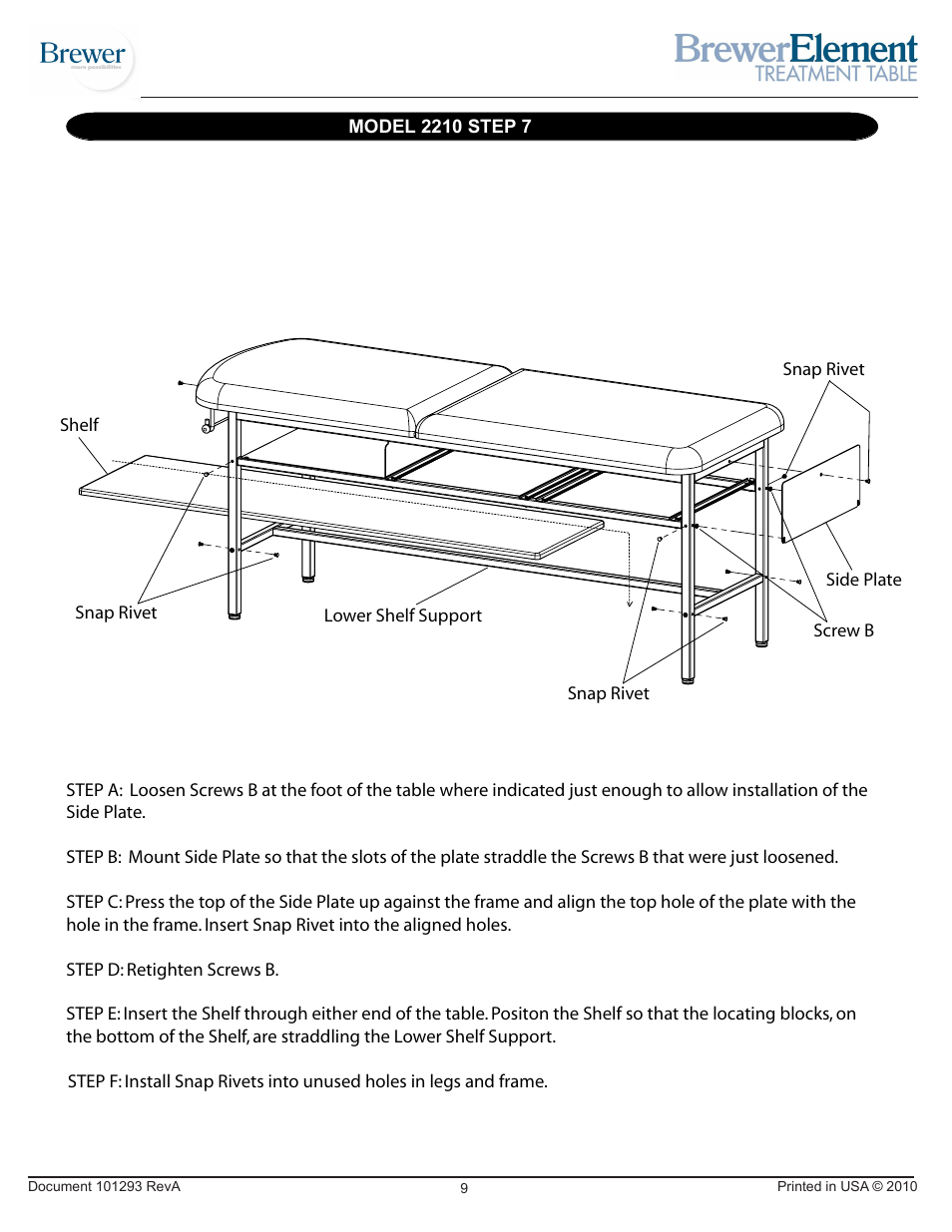 Brewer Element Treatment 2210 User Manual | Page 9 / 12