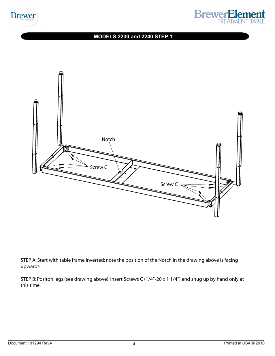 Brewer Element Treatment 2230/2240 User Manual | Page 4 / 16