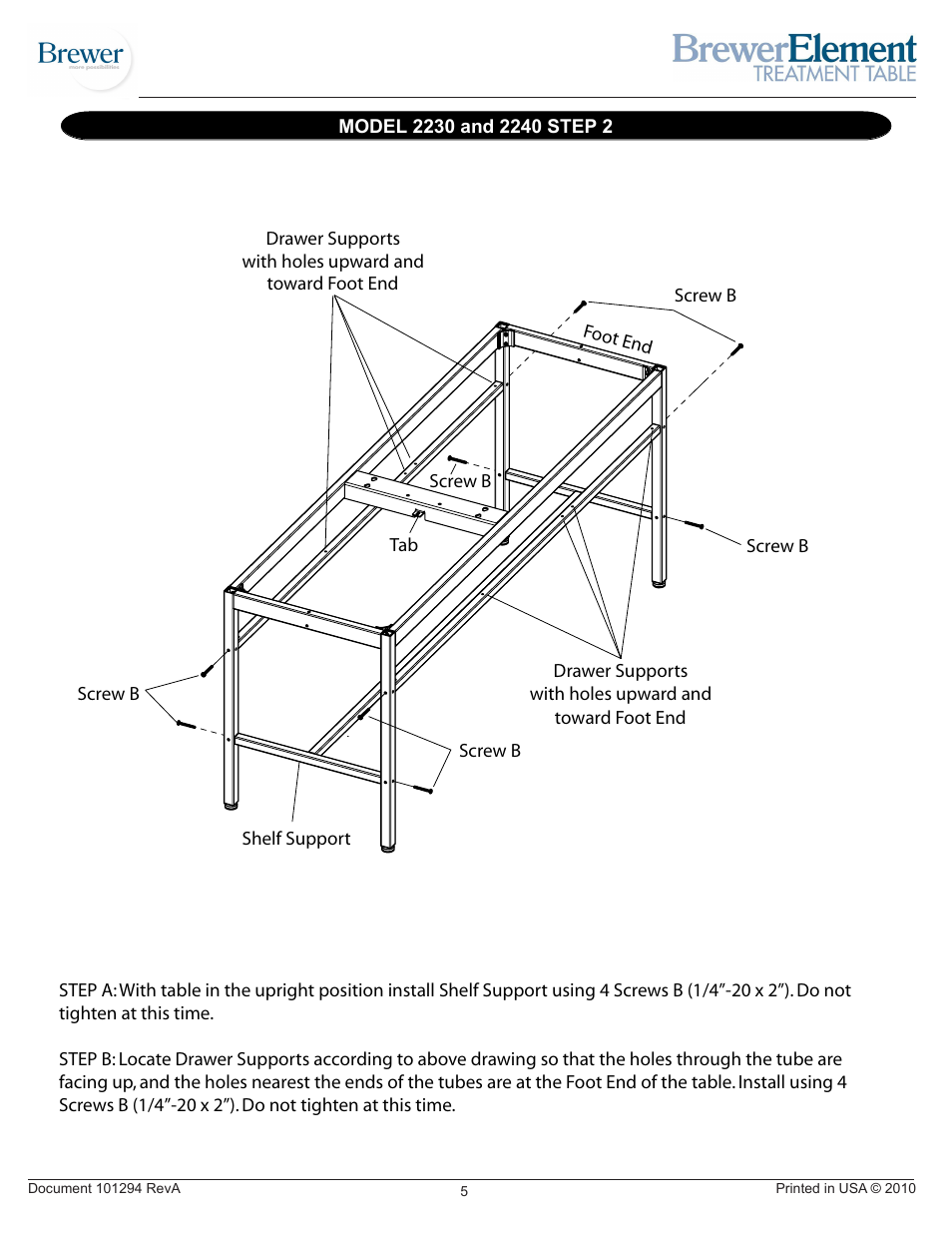 Brewer Element Treatment 2230/2240 User Manual | Page 5 / 16