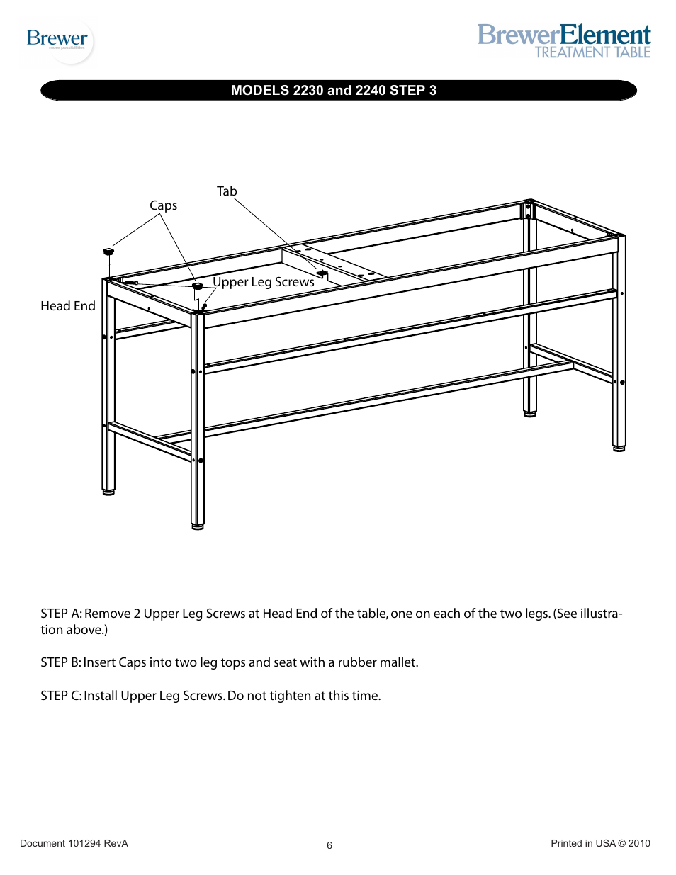 Brewer Element Treatment 2230/2240 User Manual | Page 6 / 16