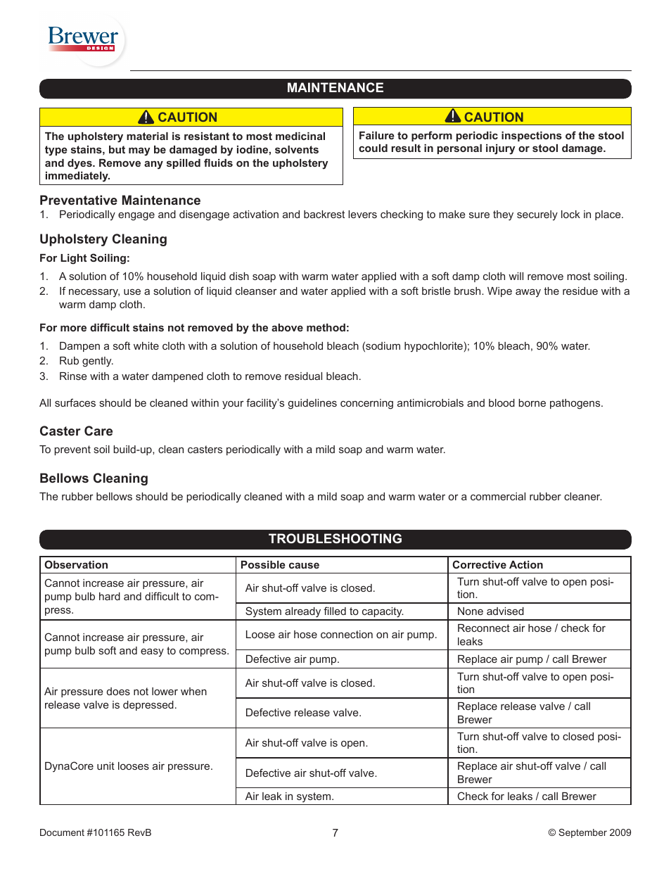 Brewer DynaCore9400 User Manual | Page 7 / 8