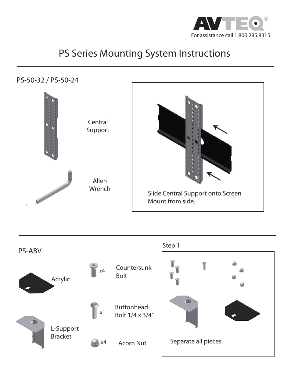 AVTEQ PS-100S User Manual | 6 pages