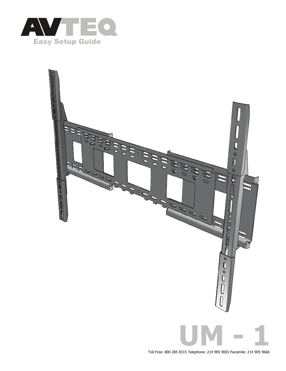 AVTEQ Adjustable Universal Mount (UM-1, UM-1T, UM-2) User Manual | 3 pages
