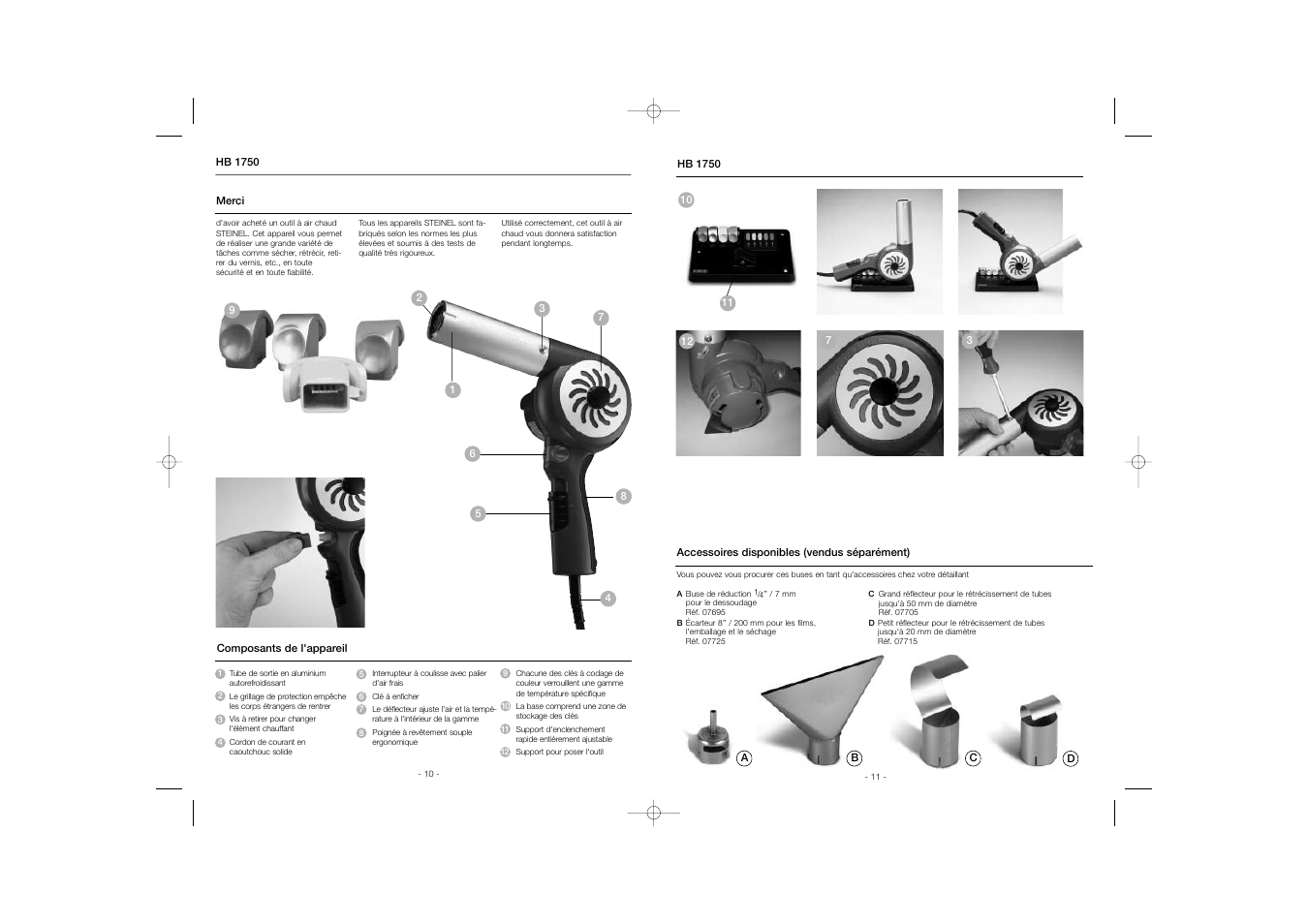 STEINEL HB 1750 User Manual | Page 11 / 26