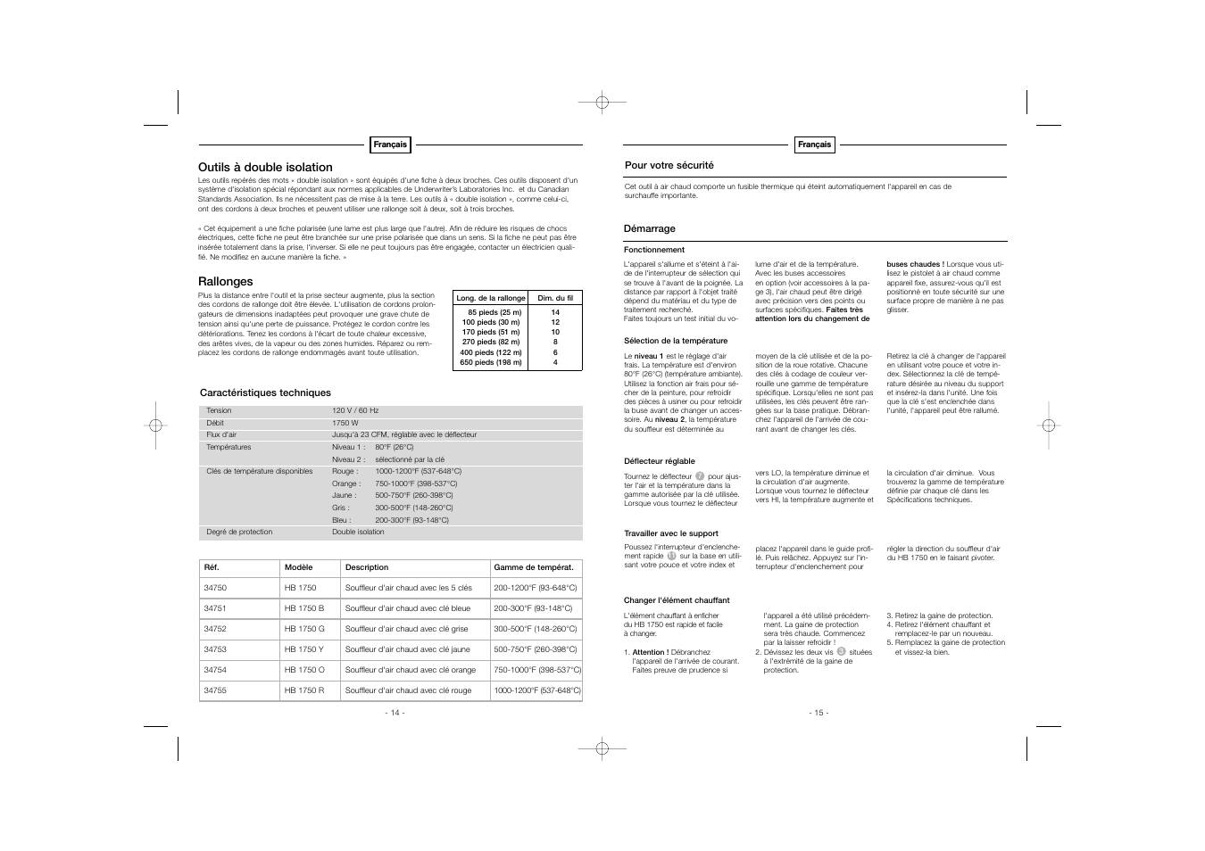 STEINEL HB 1750 User Manual | Page 15 / 26