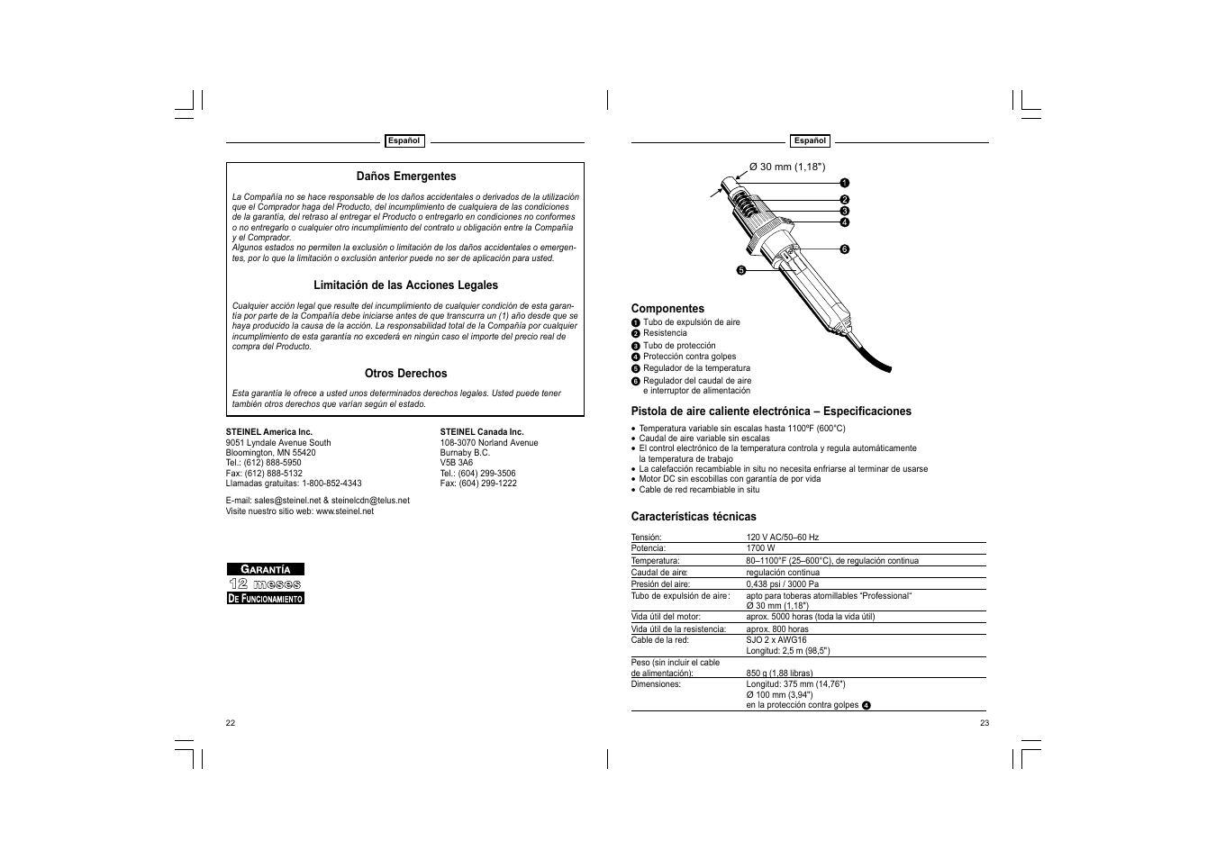 STEINEL HG 2300 EM User Manual | Page 12 / 13