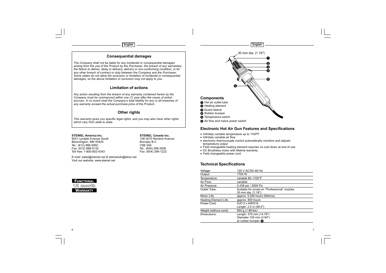 STEINEL HG 2300 EM User Manual | Page 4 / 13