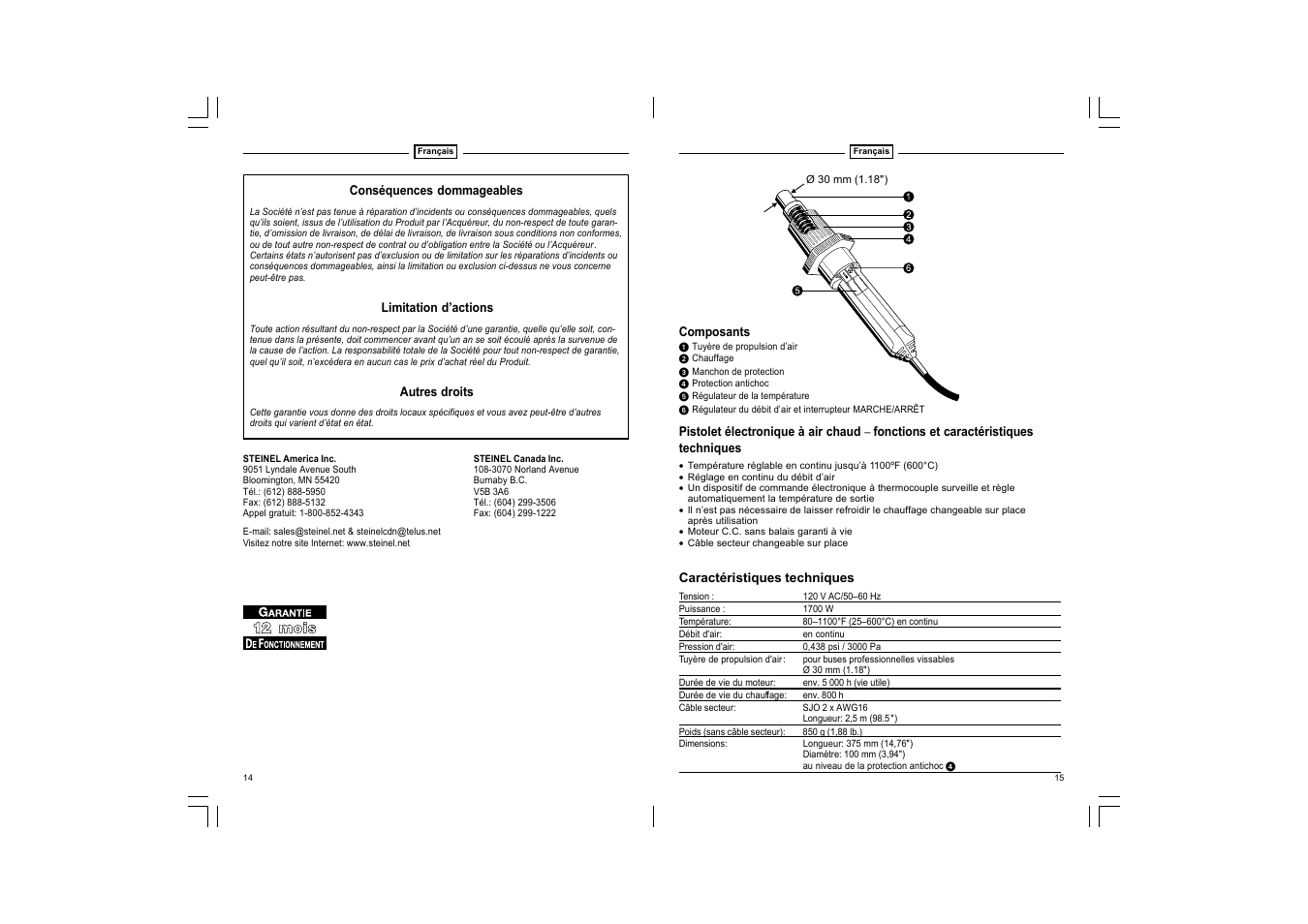 STEINEL HG 2300 EM User Manual | Page 8 / 13