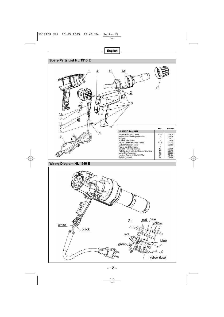 STEINEL HG 2510 ESD User Manual | Page 12 / 18