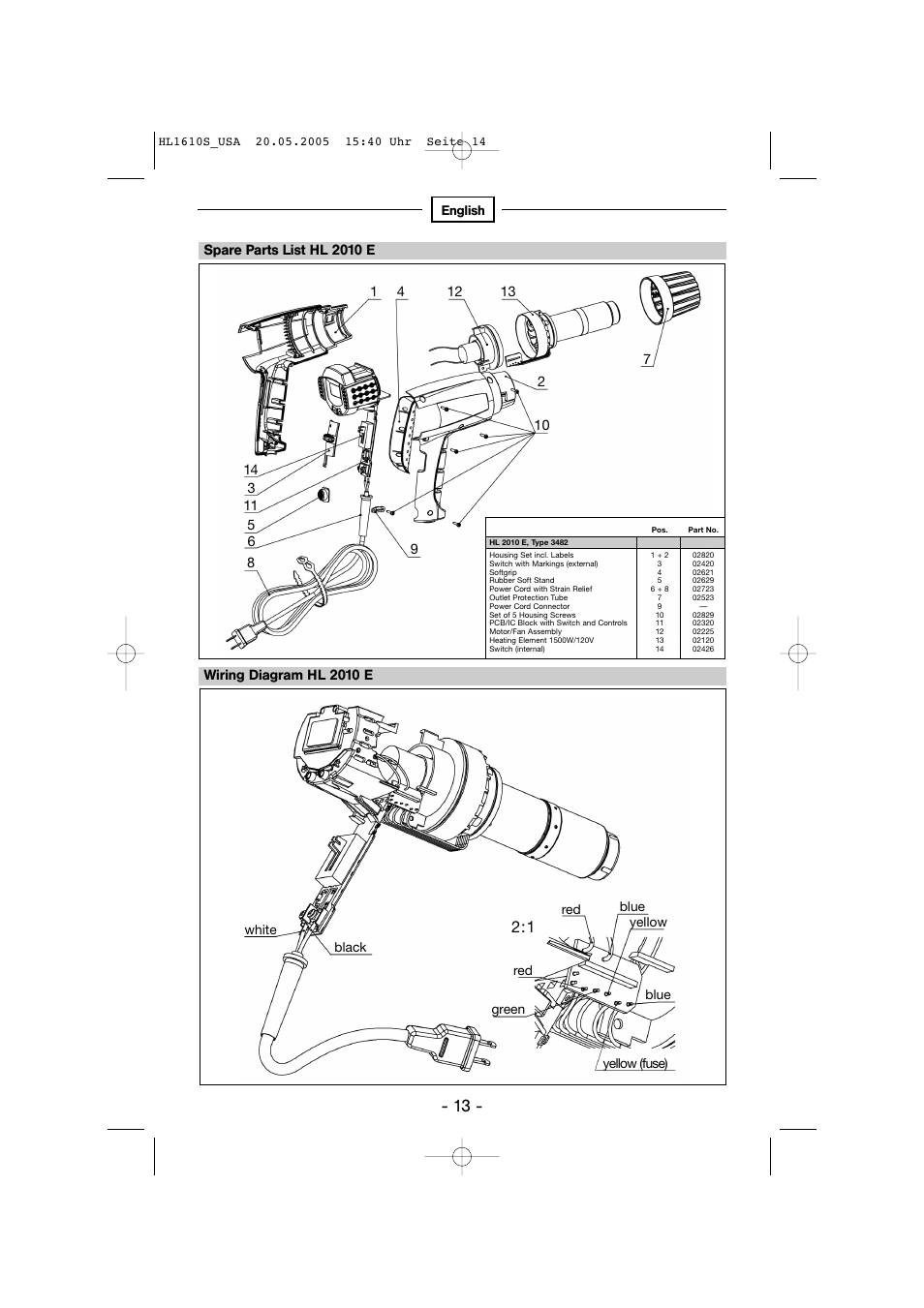 STEINEL HG 2510 ESD User Manual | Page 13 / 18