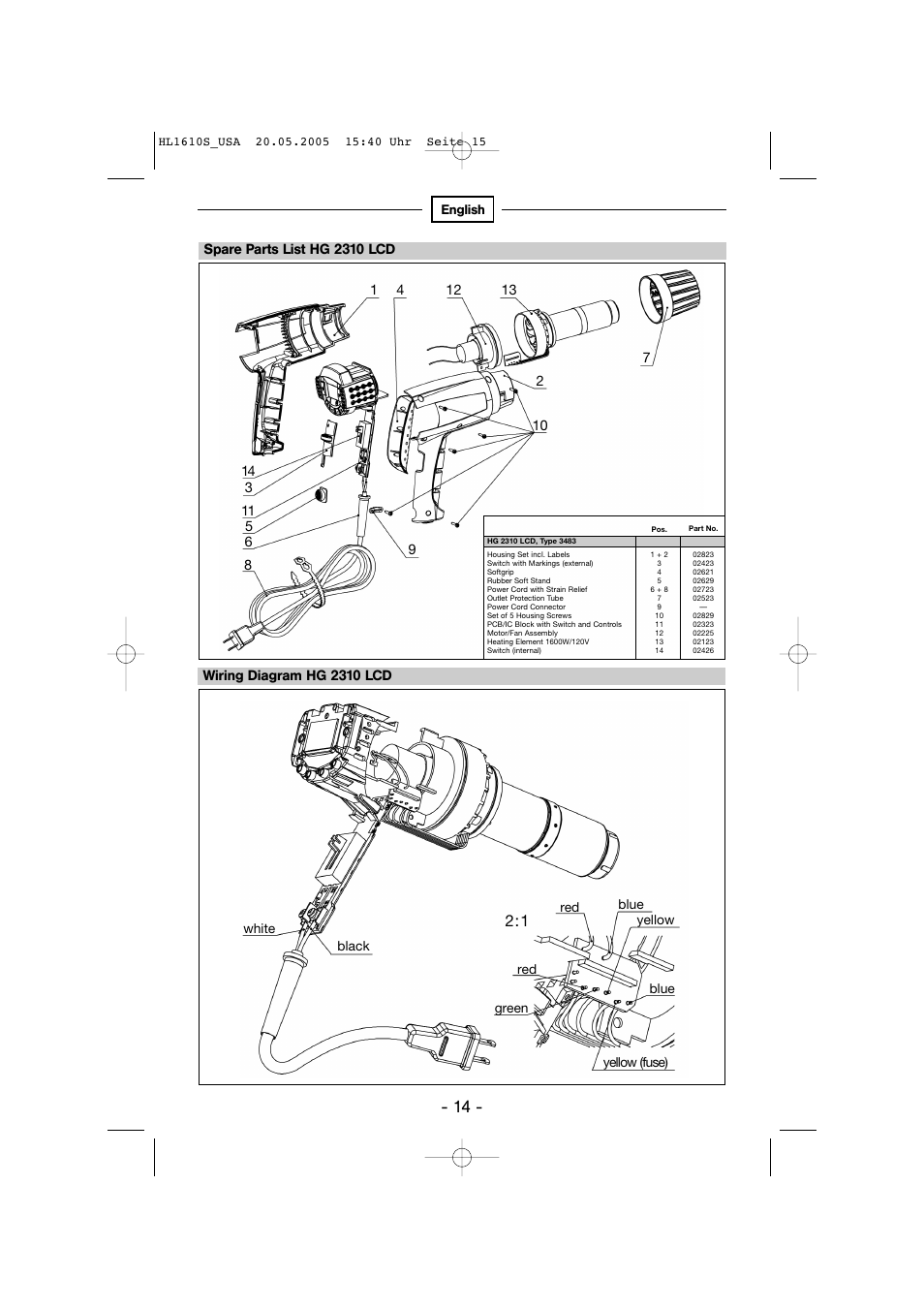 STEINEL HG 2510 ESD User Manual | Page 14 / 18