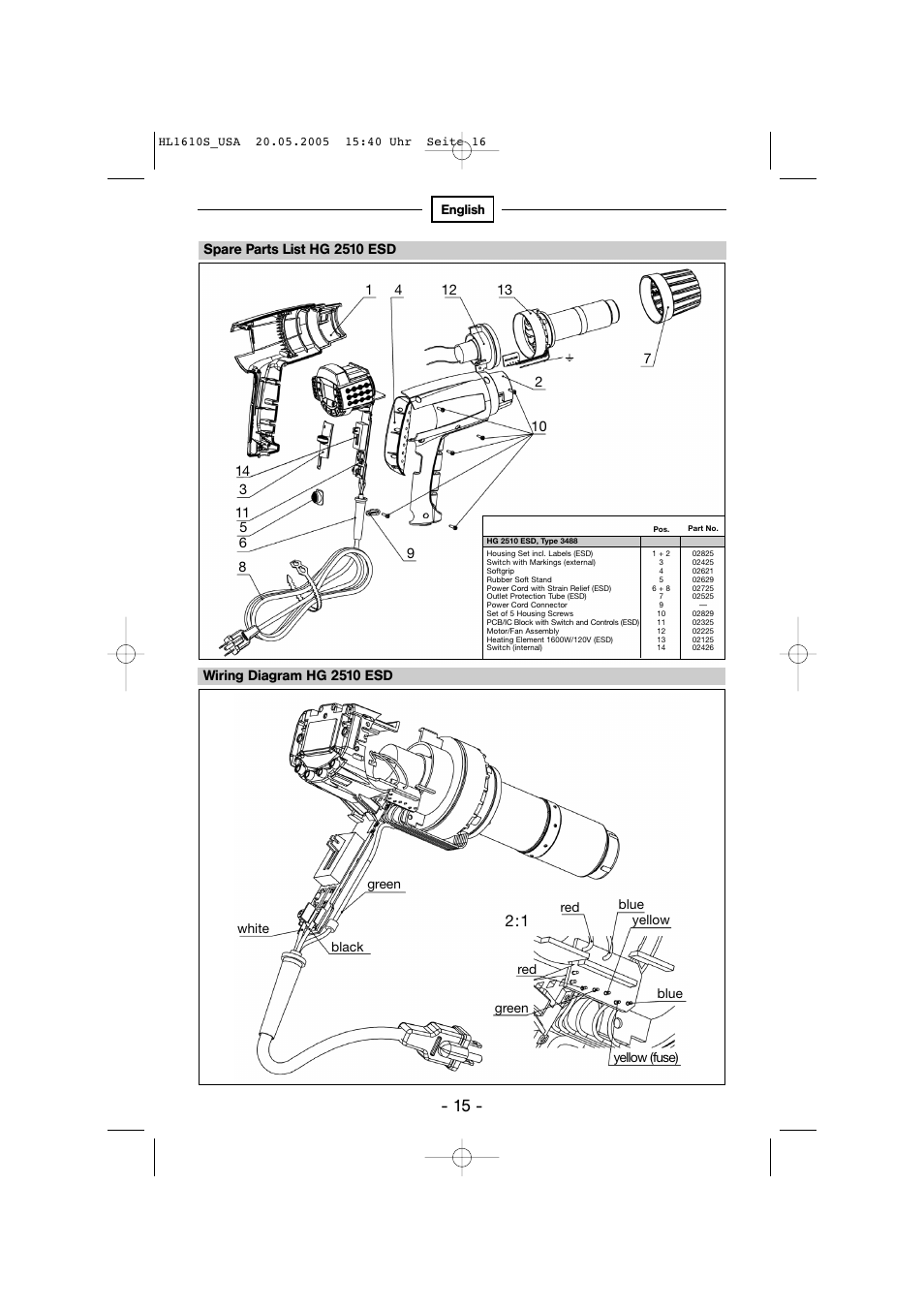 STEINEL HG 2510 ESD User Manual | Page 15 / 18