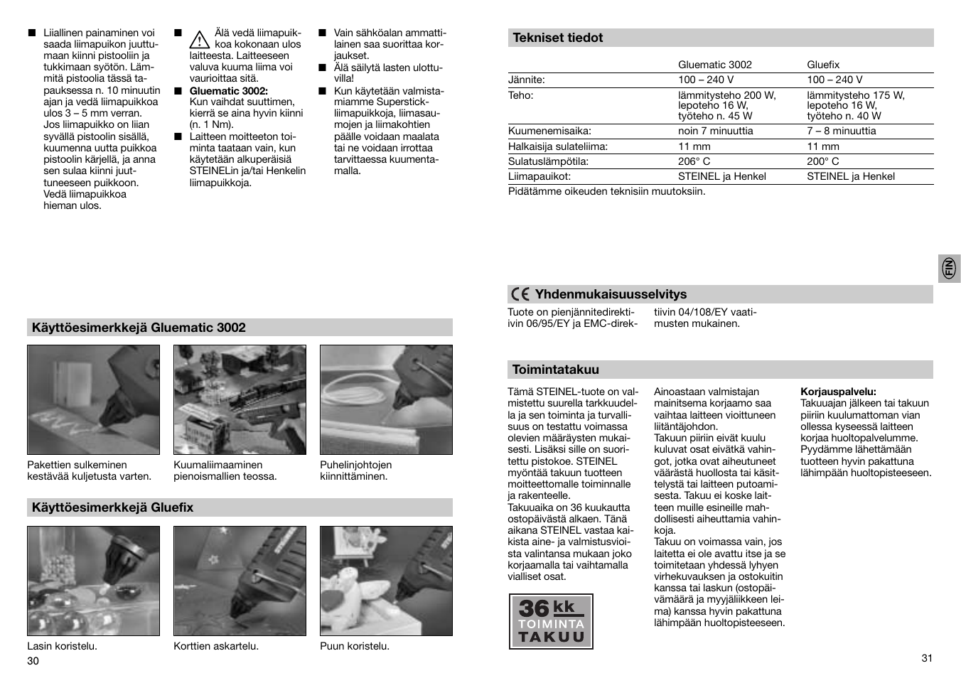 STEINEL GF 3002 User Manual | Page 16 / 37