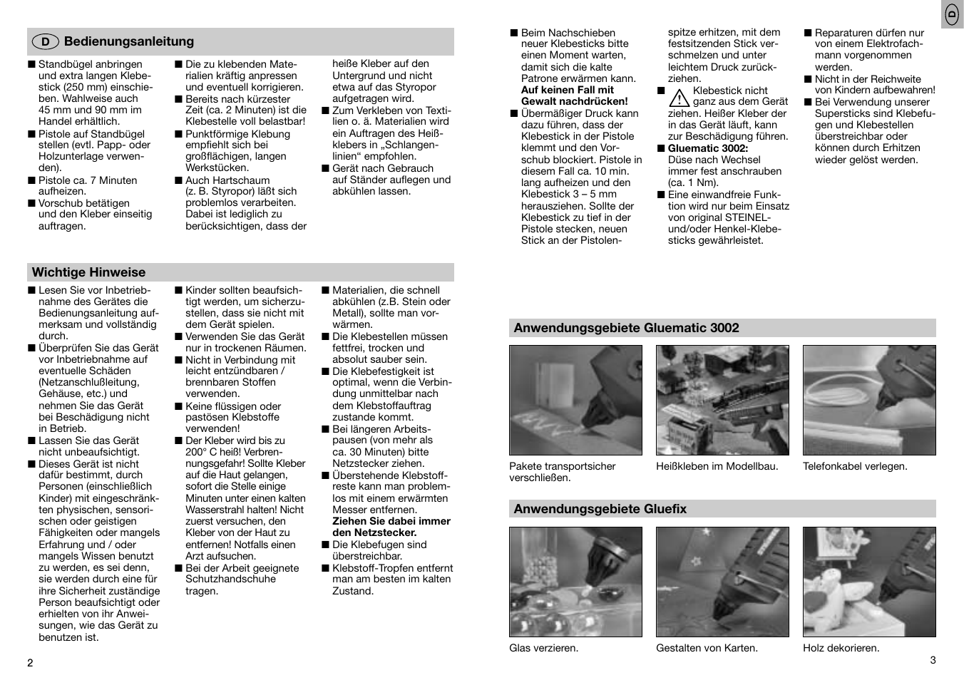 STEINEL GF 3002 User Manual | Page 2 / 37