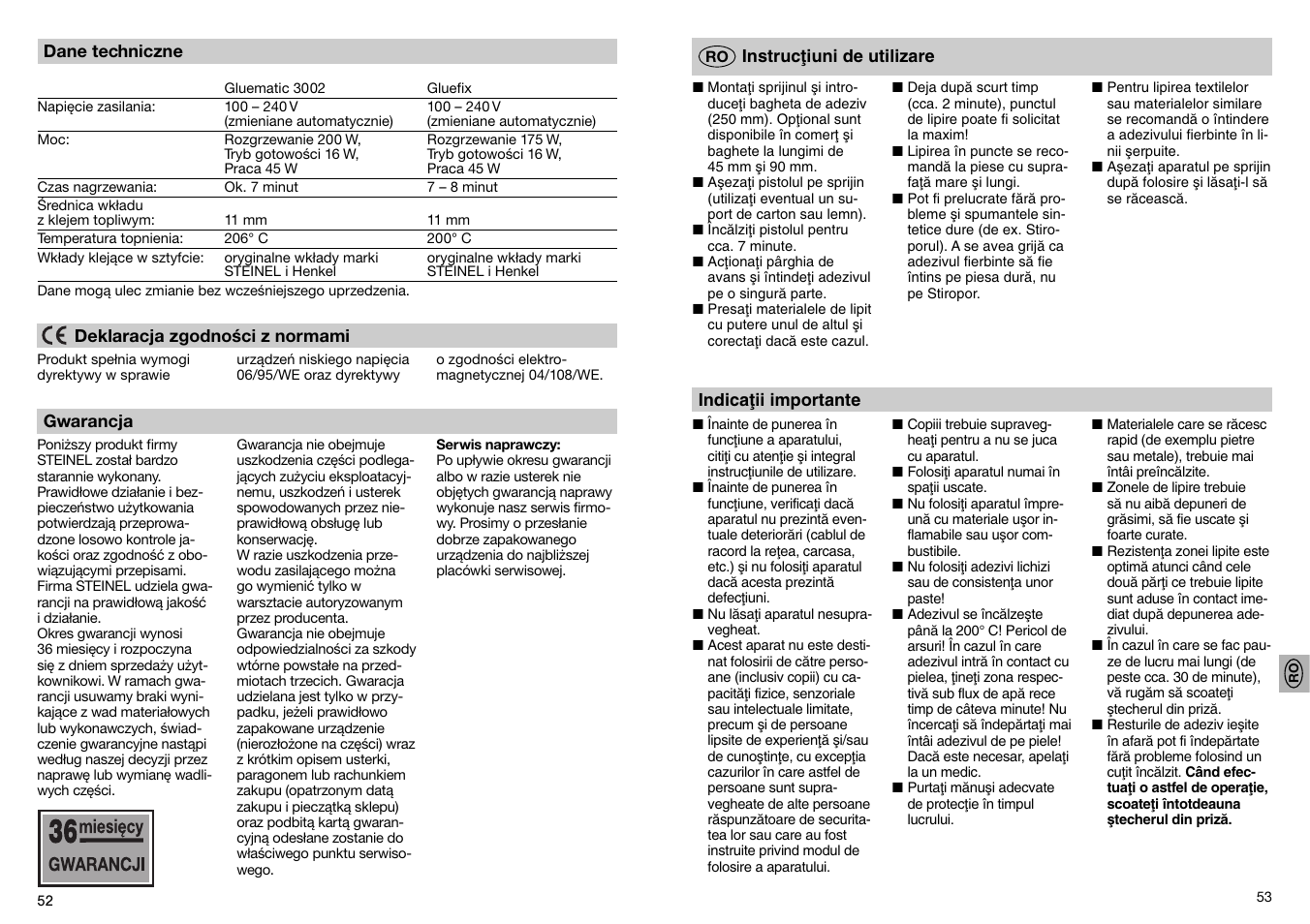 STEINEL GF 3002 User Manual | Page 27 / 37