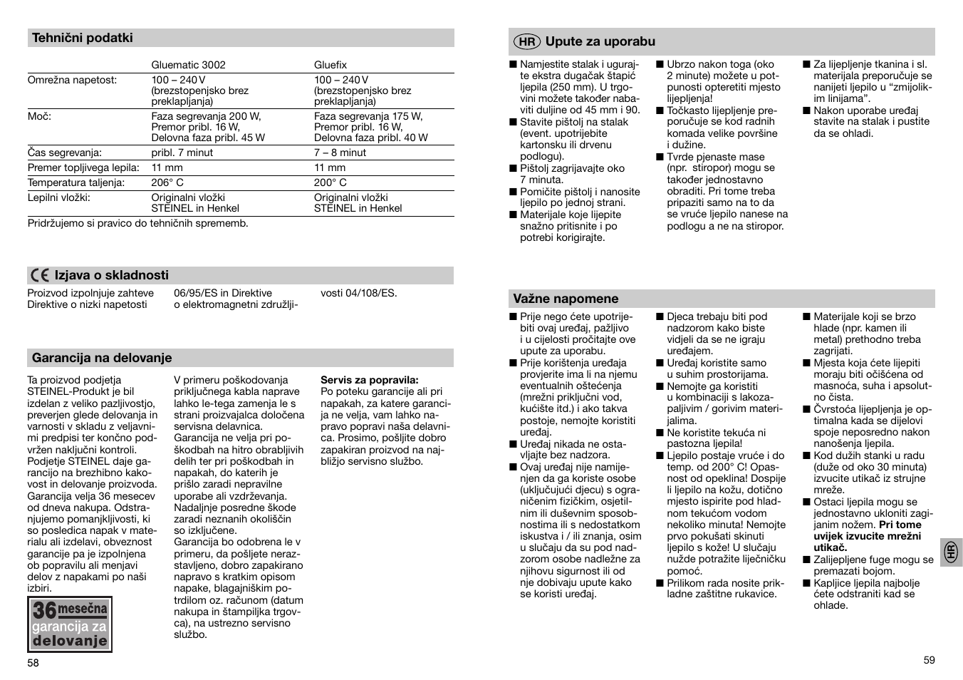 STEINEL GF 3002 User Manual | Page 30 / 37