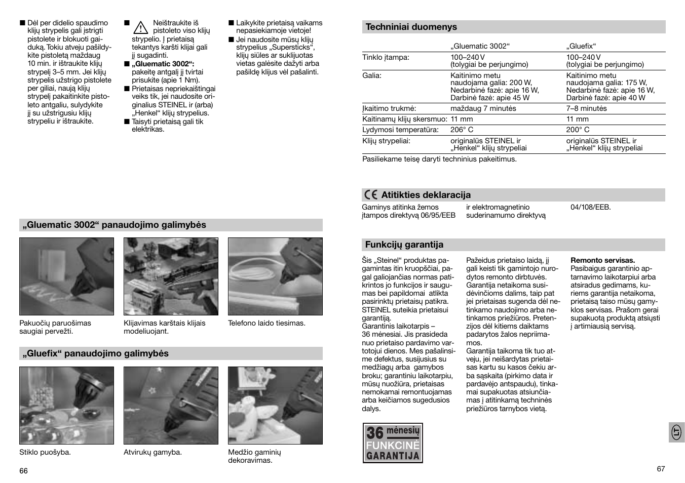 STEINEL GF 3002 User Manual | Page 34 / 37