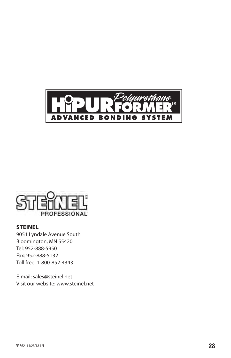 Steinel | STEINEL HIPURFORMER User Manual | Page 28 / 28