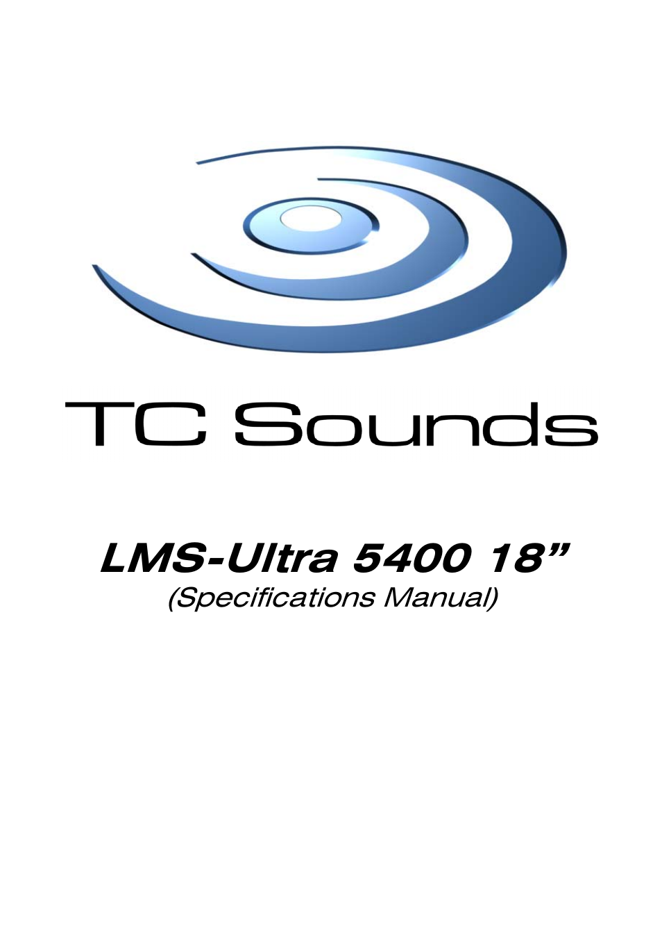 TC Sounds LMS-Ultra 5400 18 User Manual | 4 pages