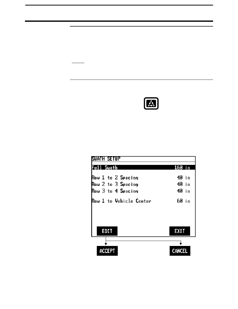 Pf3000 cotton yield monitor, Ag leader technology, Swath setup | Ag Leader PF3000 Cotton Yield Monitor Operators Manual User Manual | Page 29 / 149