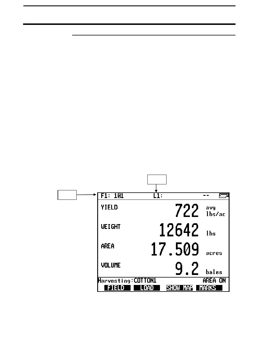 Pf3000 pro cotton yield monitor, Ag leader technology, Fields and loads | Ag Leader PF3000Pro Cotton Yield Monitor Operators Manual User Manual | Page 80 / 168